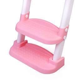 Детская накладка на унитаз со ступенькой (розовый)