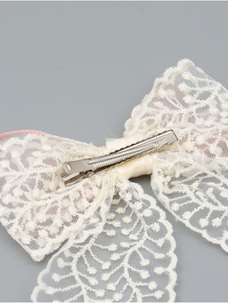 Бант для волос на заколке с вышивкой, Коты аристократы