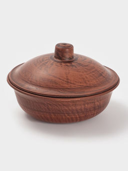 Форма для запекания с крышкой, 550 мл., 16×11 см, красная глина
