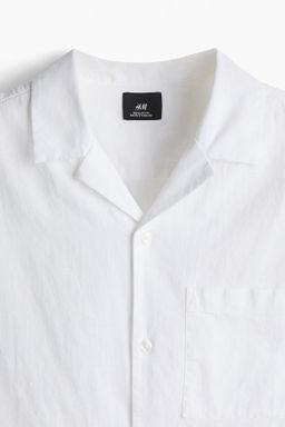 Camisa en mezcla de lino Regular Fit - H&m фото 4