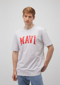 Mavi Logo Bask?l? Gri Tisort  фото 2