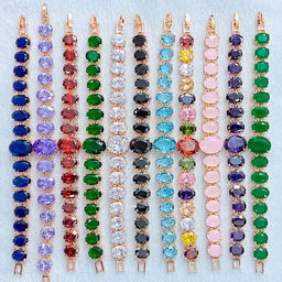 Браслет Джуана фианит розовый кварц покрытие под золото - Agat77 фото 2