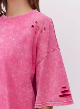 K12748 Футболка (плотный хлопок) РОЗОВЫЙ