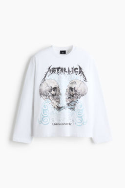 Camiseta de manga larga en algod?n Relaxed Fit