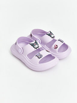 Kuromi Bask?l? K?z ?ocuk Sandalet