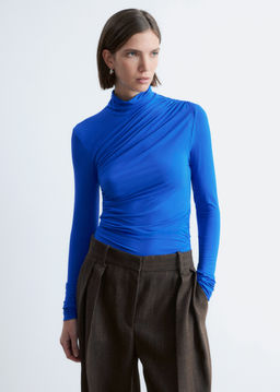 Top de cuello alto drapeado - H&m фото 3