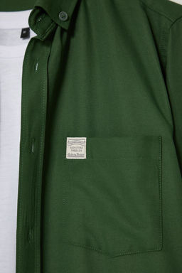 TRENDYOL MAN Haki Regular Fit Etiket Detayl? Sambre Kolay Utulenebilir Gomlek TMNAW25GO00011 - Trendyolmilla фото 5