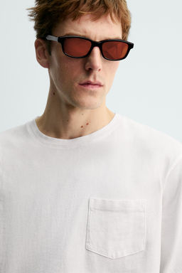 LONG SLEEVE T-SHIRT WITH POCKET AARON LEVINE X ZARA  фото 5