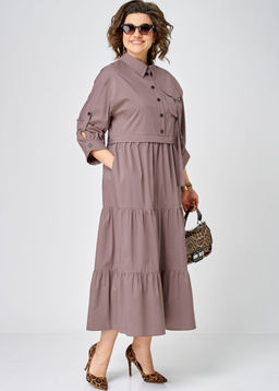 Платье EVA GRANT 7176 молочный шоколад