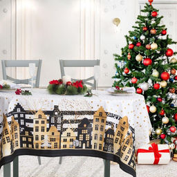 Скатерть Этель: Золотой город, 110 147 см с ГМВО, 100 % хлопок, саржа, 190 г/м  фото 2