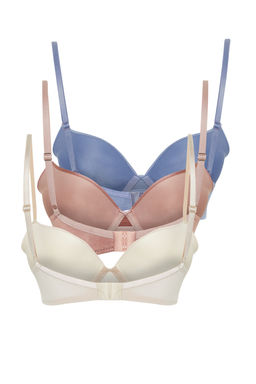 Trendyolmilla Kahverengi-Cok Renkli 3lu Paket Micro Ip Ask?l? Dolgulu/Push-Up Orme Sutyen THMSS24SU00053 фото 10