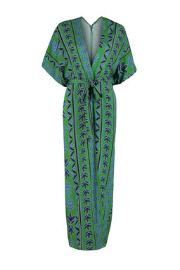 Yesil Etnik Desenli Kimono&Kaftan TBESS23KM00093 - Trendyolmilla фото 6