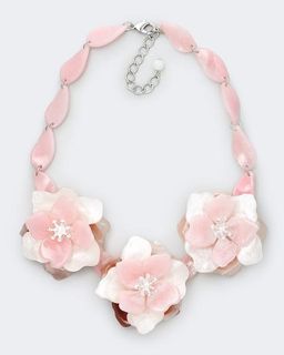 Selena. Accenta Набор "Первые цветы": колье и серьги, розовый