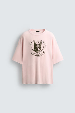 CONTRAST PRINT KNIT T-SHIRT - Zara фото 6