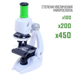 Микроскоп детский «Юный исследователь», с подсветкой и аксессуарами, 9 предметов