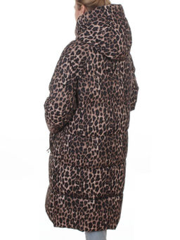 24-801 BROWN/LEOPARD Пальто зимнее женское (200 гр. холлофайбер) - Fashion фото 6