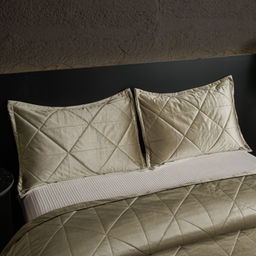 Велюровое покрывало в клетку и две наволочки OVL031 160*220/50-70 1 шт - Ситрейд фото 9