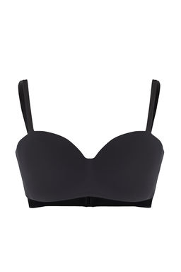 TRENDYOLMILLA Beyaz Micro Cizgili Butun Kap Straplez Orme Sutyen THMSS25SU00037  фото 5