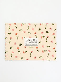 Альбом для рисования на гребне А4, 40 листов "Нежность"