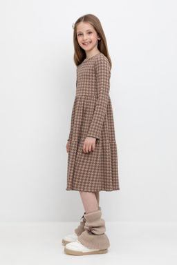 Crockid _ КР 5893/беж,гусиная лапка к509 платье для дев  фото 4
