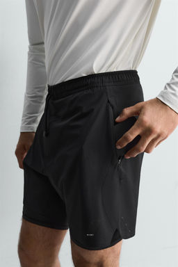 PANTALONES CORTOS ENTRENAMIENTO 2 EN 1 B?SICOS / Negro - Zara фото 14