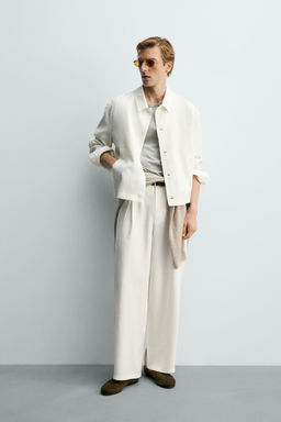 SOBRECAMISA FLUIDA BOXY FIT / Blanco roto