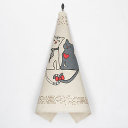 Полотенце 24С111-ШР/р.п. 46*60 "Коты-2" цв. 1 рис. 1021 (№1)