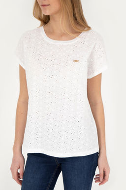 Женская футболка цвета экрю - U.s. polo assn фото 13