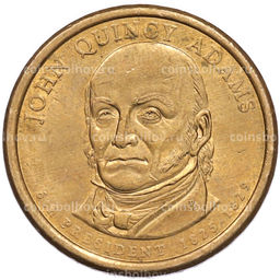 Монета 1 доллар 2008 года (D) США 6-й президент США Джон Куинси Адамс