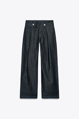 WIDE-LEG PAPERBAG TROUSERS - Zara фото 6