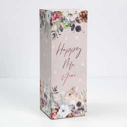 Коробка подарочная новогодняя складная «Happy New Year», 12 х 33,6 х 12 см, Новый год