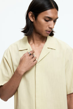 Camisa resort en mezcla de lino Relaxed Fit - H&m фото 5