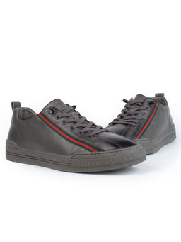 03-A69870-10-5 DK. GRAY Полуботинки спортивные мужские (натуральная кожа)