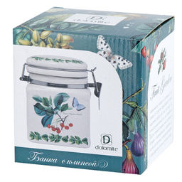Банка для сыпучих продуктов (клипс) Fruit Garden 12х9,5х12см v=480мл (подарочная упаковка) - Dolomite фото 2