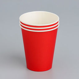 Цена за 50 шт. Стакан бумажный Красный 165 мл, диаметр 70 мм - Simaland фото 3