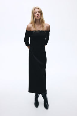 Vestido off-the-shoulder - H&m фото 2
