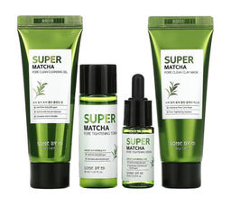 Some By Mi Super Matcha Pore Care Starter Kit (4components) - Набор миниатюр с чаем Матча