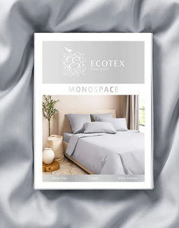 Постельное белье Моноспейс 1,5сп + 2 наволочки, серый - Ecotex фото 11