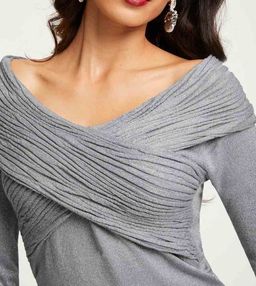 Пуловер, серебристый - Patrizia dini фото 5