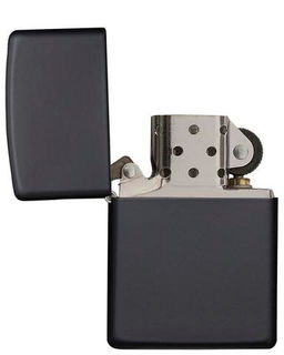 ЗажигалкаZIPPO классическая с черным матовым покрытием | Black Matte 218  фото 4