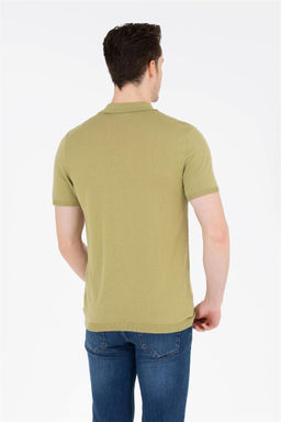 Мужской трикотажный свитер цвета хаки - U.s. polo assn фото 5