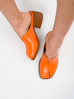 Сабо 5200.23663br.Оранжевый+коричневый