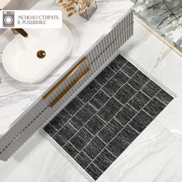 Коврик безворсовый ПРОВАНС icarpet 60*100 005 обсидиан 07  фото 3