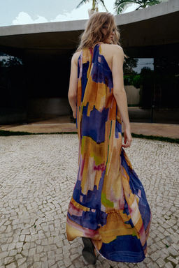 VESTIDO ESTAMPADO BAJO ASIM?TRICO / Multicolor - Zara фото 5