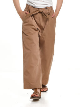Брюки палаццо для девочки UD 7668 св.коричневый