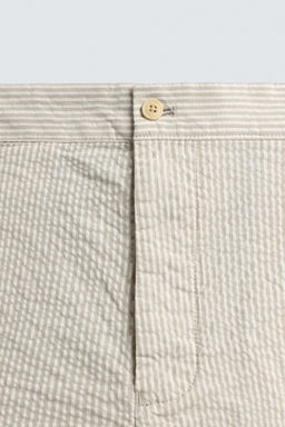 BERMUDA REGULAR FIT SEERSUCKER / Marr?n oscuro - Zara фото 8