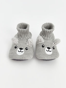 Nak??l? Erkek Bebek ?orapl? Ev Ayakkab?s?