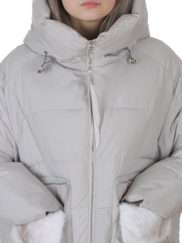 YR-869 LT. GRAY Куртка зимняя женская (150 гр. холлофайбер)