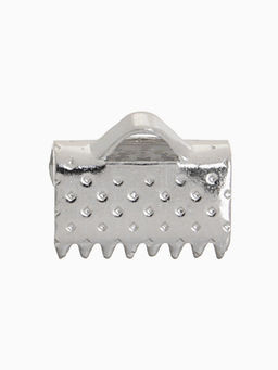 Цена за 4 шт. Зажим для ленты, (набор 20 шт.), цвет серебро, 10 мм, СМ-339