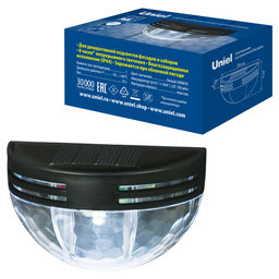 USL-F-251/PM050 SHINY Cветильник настенный на солнечной батарее. 1 светодиод. Белый свет. 1*ААA Ni-Mh аккумулятор в/к. IP44. TM Uniel - Volpe фото 6